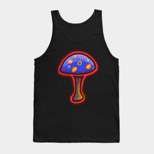 Red Blue Yellow Mushroom Tank Top